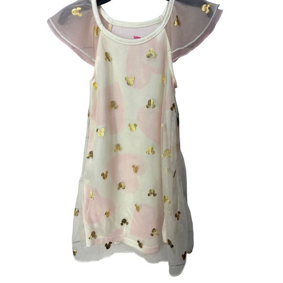 Disney Minnie Mouse Toddler Girl's Valentine's Day Foil Hearts Nightgown, Gown 3 - Picture 1 of 8